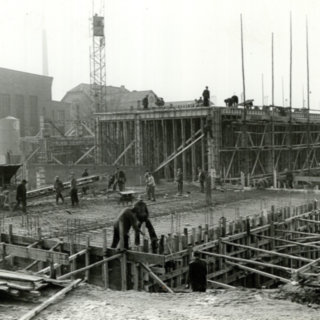 Obras con andamios de Linde Material Handling en Aschaffenburg