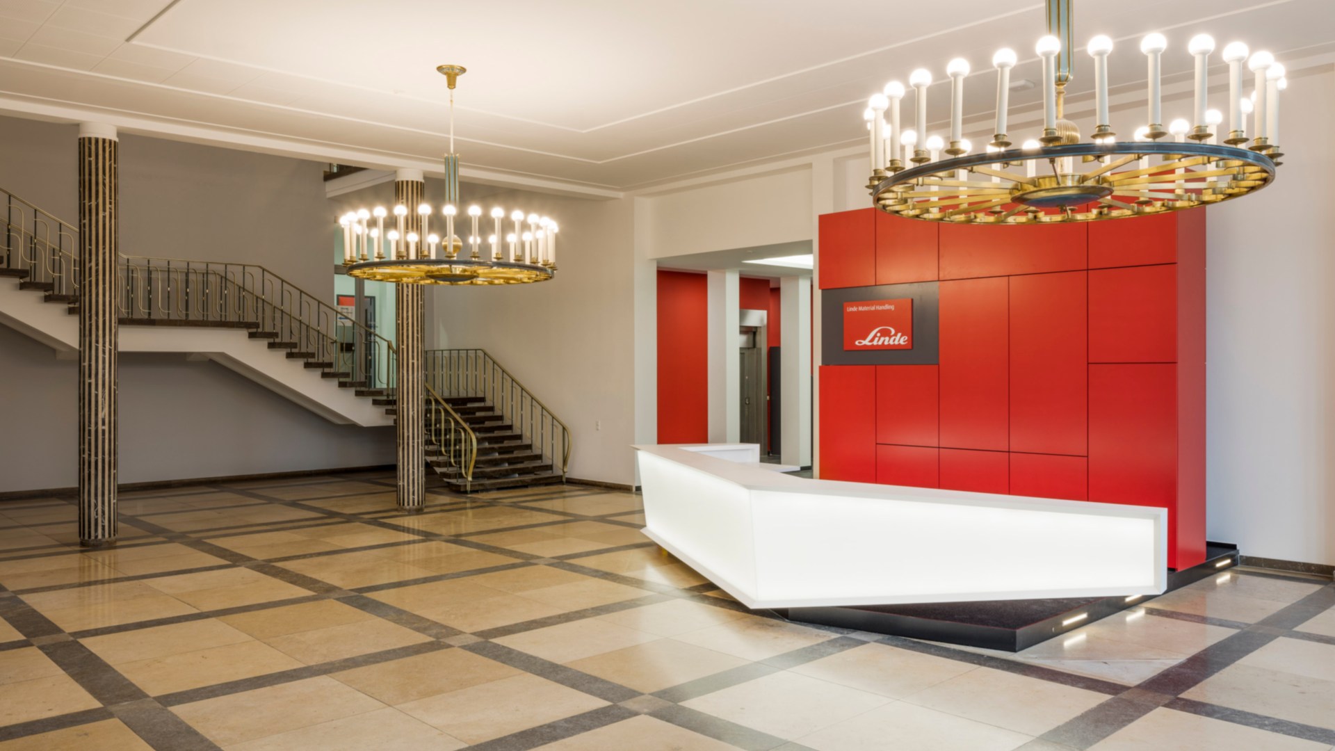 Vestíbulo de Linde Material Handling en Aschaffenburg