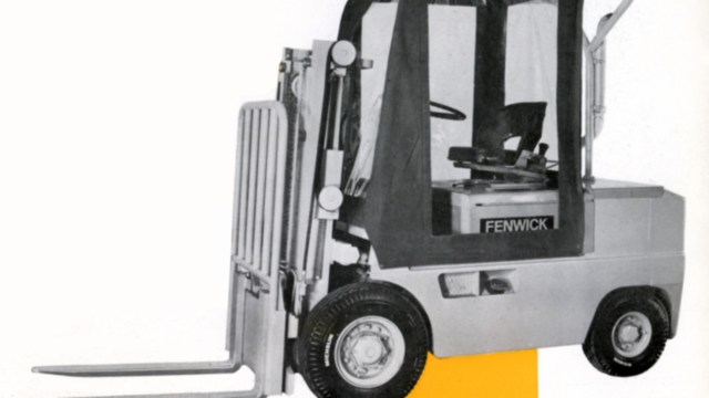 Antiguo modelo de carretilla de la empresa Fenwick, adquirida por Linde Material Handling en 1984